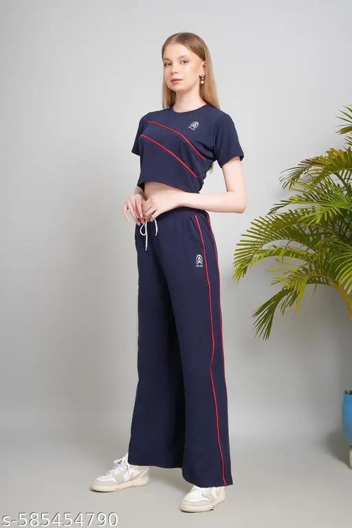 Jhoomantroo Girls/Womens Co-ords Set| Breezy Days Outfit Set| Soft & Stylish 2-Piece Set| Women's T-Shirt & Loose Pants Set| Relaxed Fit Tee & Pants Outfit