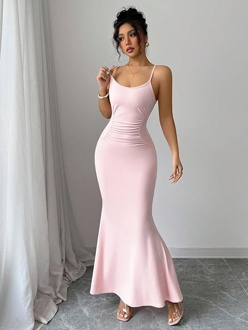 VELOMI – StyleCast Women Pink Maxi Dress