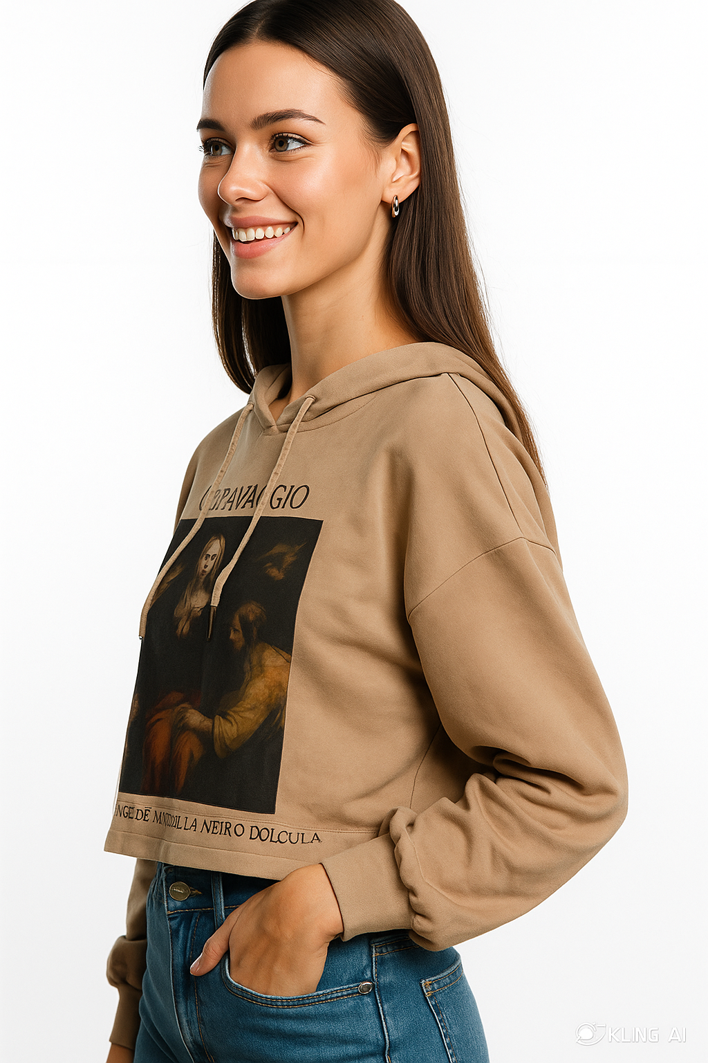 VELOMI Women’s Casual Crop Hoodie – Stylish & Comfortable Pullover in White, Black, Pink & Beige