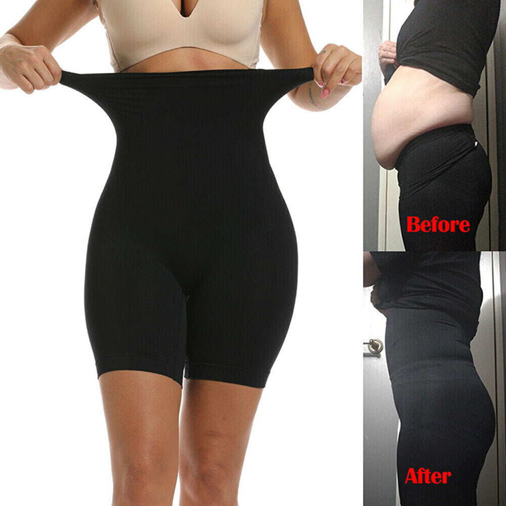 High Waisted Body Shaper SEAMLESS TUMMY STOMACH SHAPEWEAR PANTIES BODY SHAPER FOR WOMEN (1PACK BLACK)