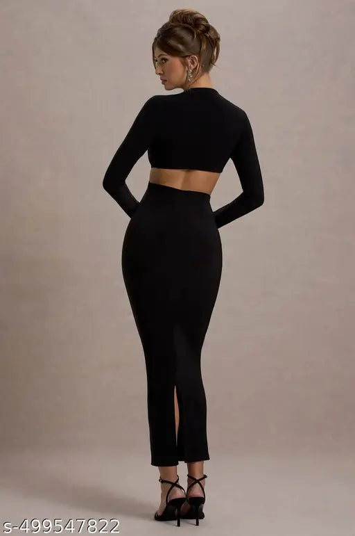 full sleeve partywear casual co-ords dress for women