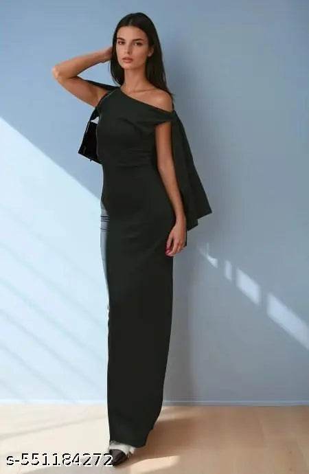 Western Bodycon Dress – Ideal for Parties, Date Nights, and Celebrations, Made with Stretchy Lycra for a Perfect, Flawless Fit / Western Party wear black Dress