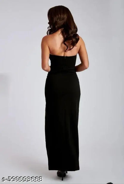 "Stylish tube dress Sleeveless bodycon Dress for Women | Elegant Western Wear for Parties & Outings"