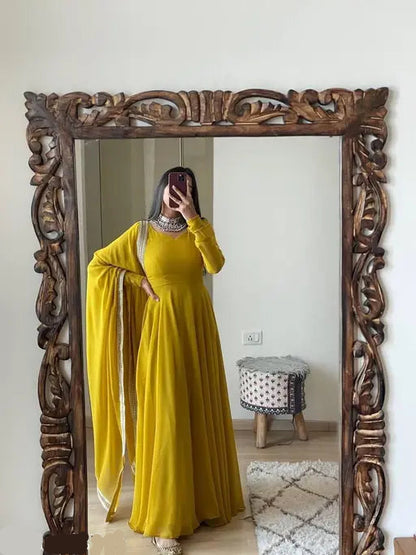 Designer Anarkali Gown – Traditional Grace Meets Modern Elegance
