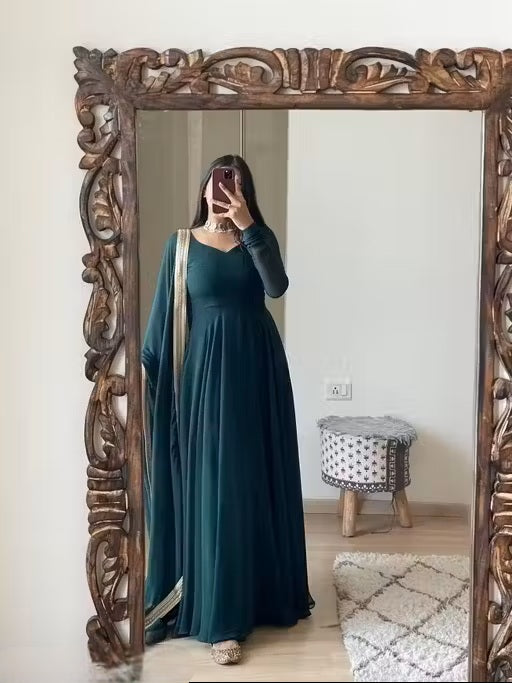 Designer Anarkali Gown – Traditional Grace Meets Modern Elegance