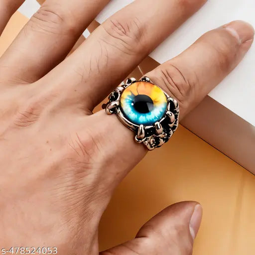 VELOMI Bold Men’s Rings Combo – Dragon Eye, Claw & Fashion Statement Pack of 4