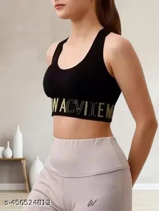 WMILOG Women for Sports Bra high quality Wireless Full Coverage Padded Cami Yoga & Running Bra.