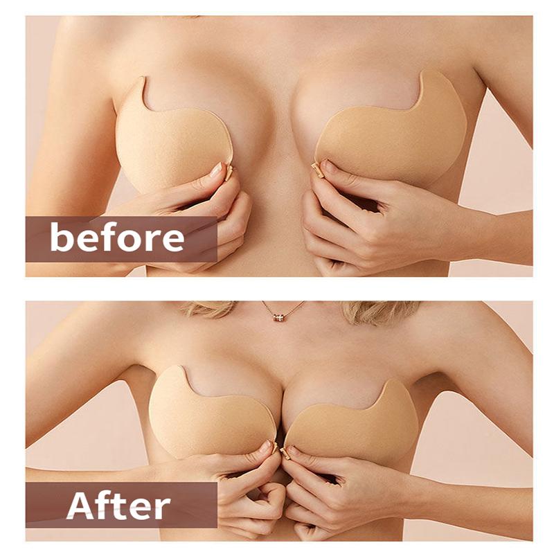Invisible Silicone Adhesive Bra – Strapless, Backless, Push-Up, Reusable