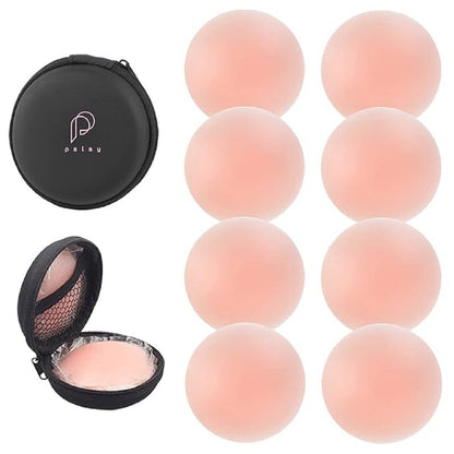 6 Pairs Seamless Silicone Nipple Pasties – Invisible, Reusable & Skin-Safe