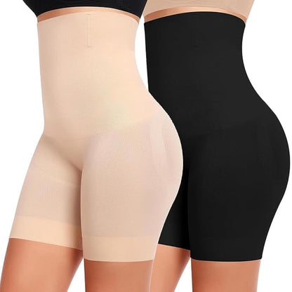 branded high quality Women's High Waist Shapewear with Anti Rolling Strip Tummy Control Tucker Waist Slimming Panties Women Shapewear ( pack of 2)