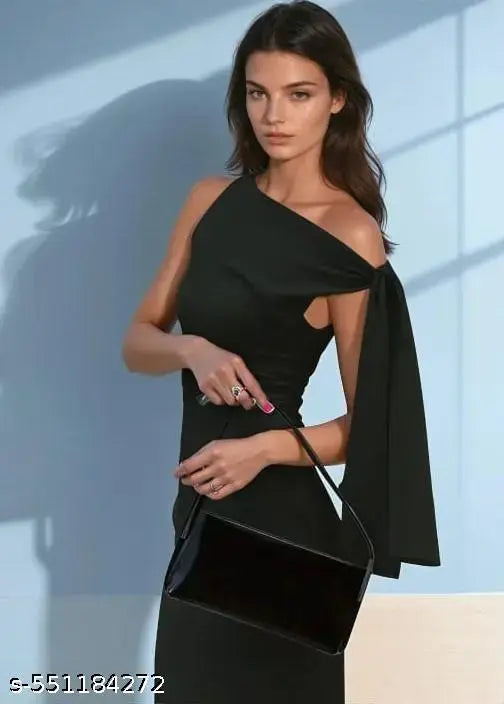 Western Bodycon Dress – Ideal for Parties, Date Nights, and Celebrations, Made with Stretchy Lycra for a Perfect, Flawless Fit / Western Party wear black Dress