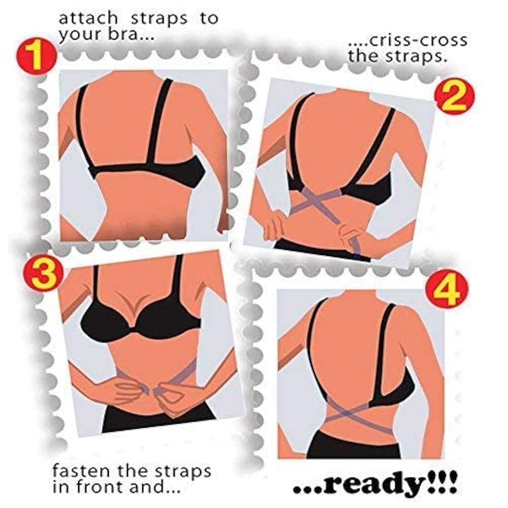 VELOMI Adjustable Low Back Bra Converter Set – Black, Skin & White
