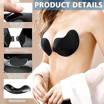 Invisible Silicone Adhesive Bra – Strapless, Backless, Push-Up, Reusable