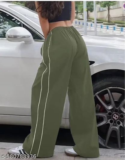 Women solid 2 piaping ns stylish jogers pants