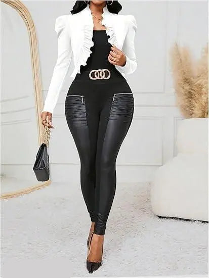 VELOMI Women’s Open Front Shrug Blouson Koti – Stylish Jacket & Waistcoat for Effortless Chic