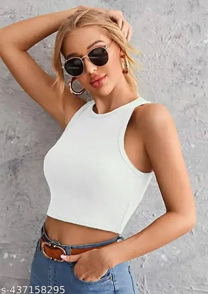 Tank top white and black tending western wear
