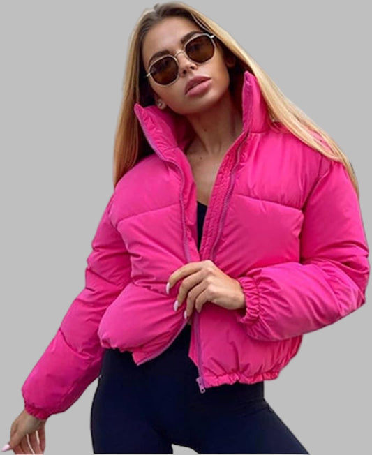 VELOMI Women’s Trendy Winter Bomber & Puffer Jacket – Crop Style Imported Outerwear