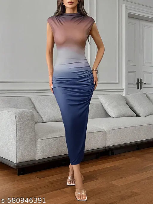 Bodycon Dress for Women | Long Bodycon Dress | Party Wear Dress for Girls | Elegant Evening Dress | Slim Fit Bodycon Gown | Stylish Party Dress | Women's Western Dress