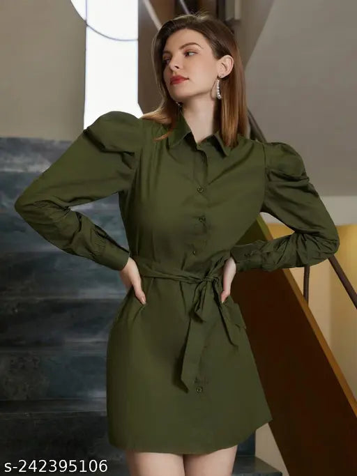 women new olive shirt
