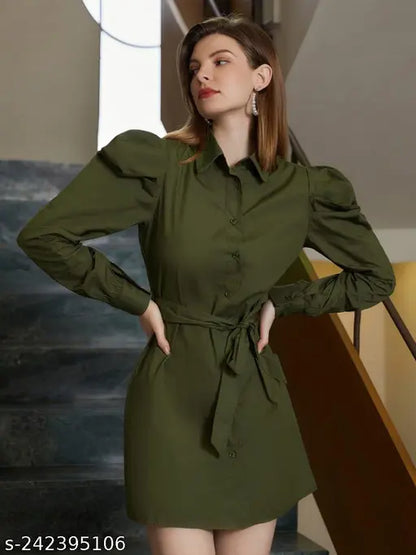 women new olive shirt