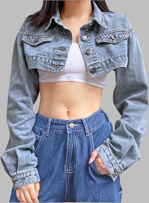 VELOMI Women’s Trending Denim Jacket – Latest Collection, Stylish & Casual Wear