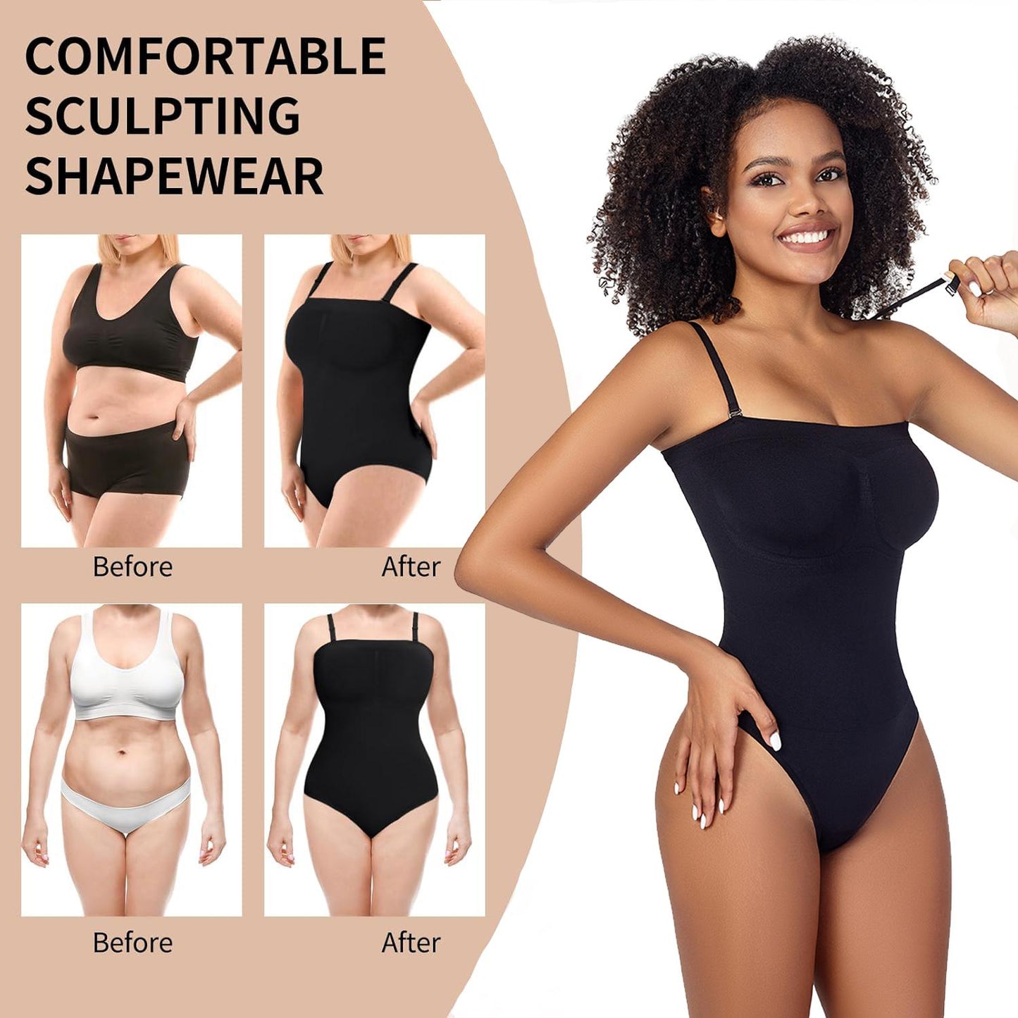 Women’s Seamless Slimming  Bodysuit Shapewear – Smooths & Shapes for All-Day Confidence