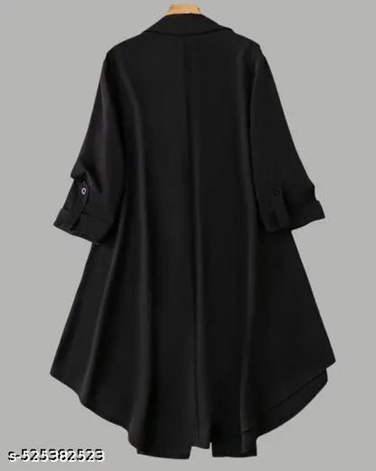 Rayon Solid Button Front Shirt Dress for Women || Roll Tab Sleeve & Collared Neck Flared Dress || Office || Summer Short White Dresses for Women