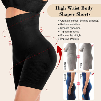 branded high quality Women's High Waist Shapewear with Anti Rolling Strip Tummy Control Tucker Waist Slimming Panties Women Shapewear ( pack of 2)