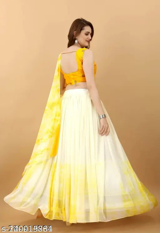 VELOMI Women’s Semi-Stitched Georgette Lehenga Choli – Elegant Festive Wear