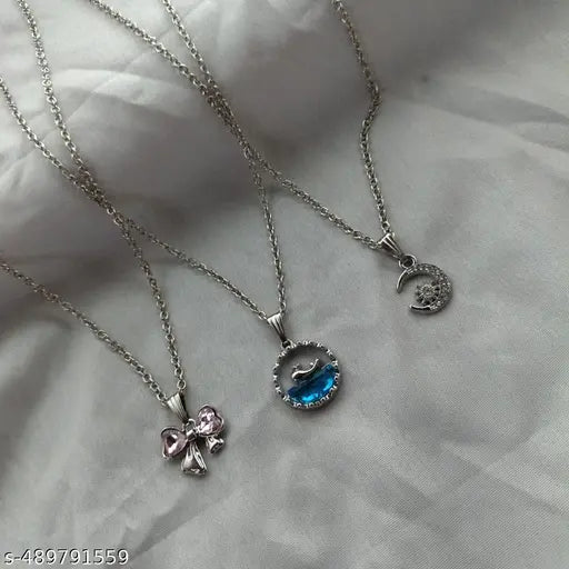 V&R ENTERPRISE New Design Premium Quality bow Ribbon Duck Moon Pendant Chain