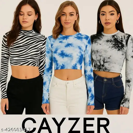 crop top for women_white crop top for women_white crop top for women full sleeve printed