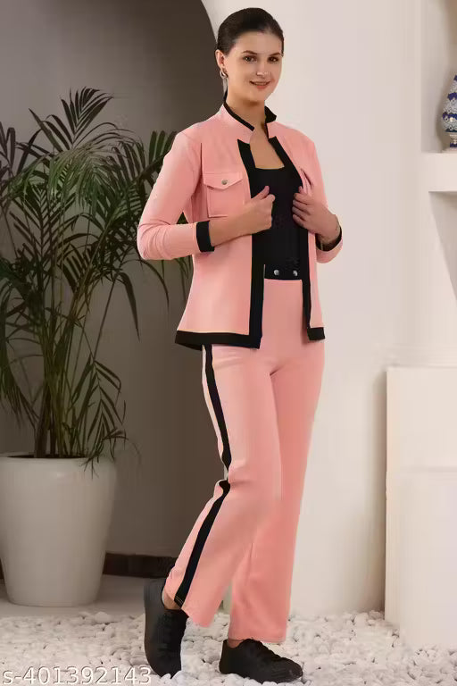 VELOMI Women’s Fashion Co-Ords Set – Stylish Top & Bottom Matching Outfit for Casual & Sport Wear