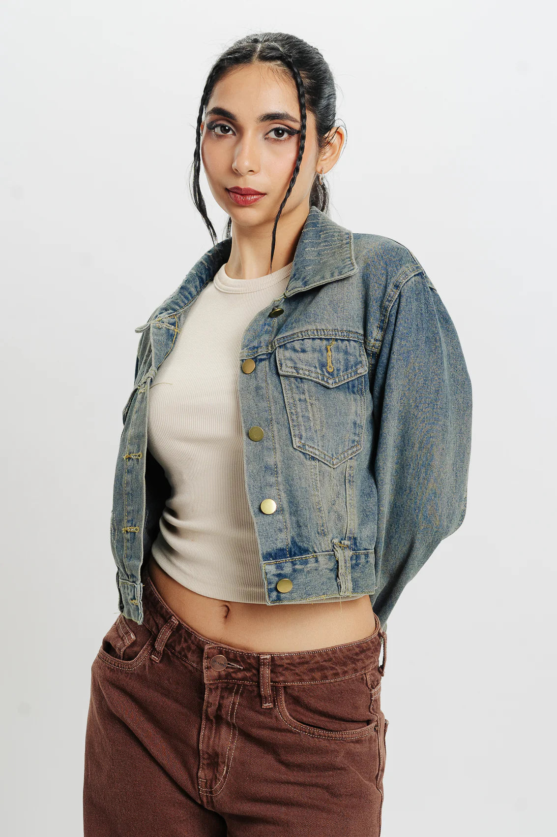 VELOMI Women’s Washed Denim Jacket – Timeless Black Casual Outerwear