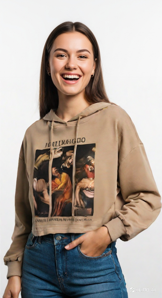 VELOMI Women’s Casual Crop Hoodie – Stylish & Comfortable Pullover in White, Black, Pink & Beige