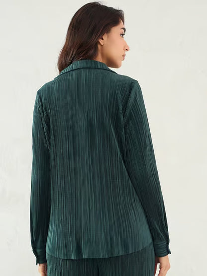 VELOMI Premium Women’s Striped Shirt – Classic Regular Fit, Timeless Casual & Office Wear