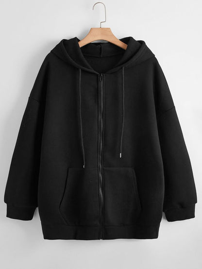 VELOMI Unisex Full Sleeve Solid Cotton Fleece Zipper Jacket – Trendy Winter Wear for Men & Women