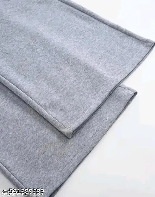 Grey Printed Straight Baggy Fit Joggers/Track Pants for Girls/Women