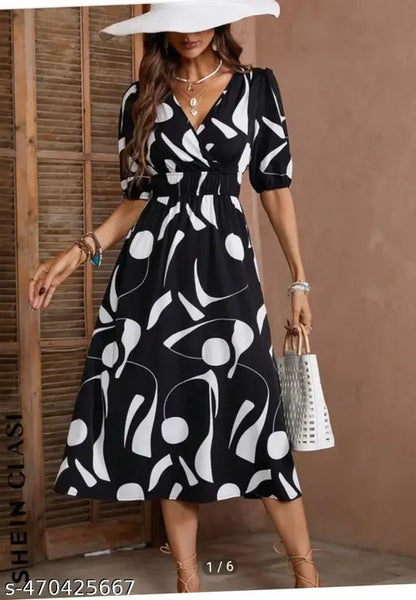 VELOMI Women’s Designer Dress – Elegant Party & Occasion Wear