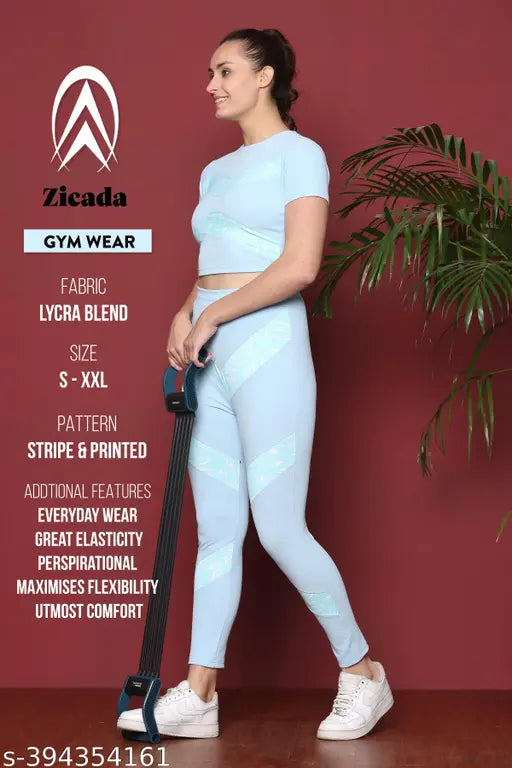 Zicada Women's Gym and Sport Wear| Girls Co-Ords Set| Trendy Women Top And Bottom Set| Summer Casual Wear