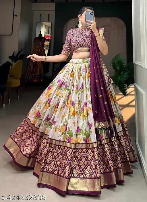 VELOMI Women’s Semi-Stitched Lehenga Choli – Traditional & Stylish