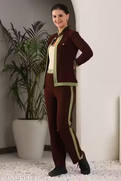 VELOMI Women’s Fashion Co-Ords Set – Stylish Top & Bottom Matching Outfit for Casual & Sport Wear