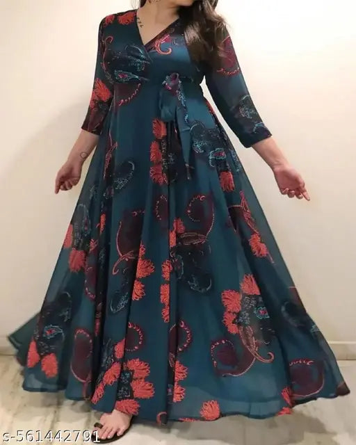 party wear maxi dress for women