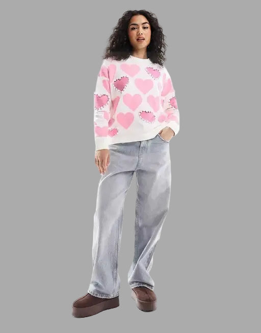 Women’s Winter Sweater – Cozy Wool & Cotton Blend Pullover, Stylish Partywear & Everyday Knitwear