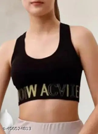 WMILOG Women for Sports Bra high quality Wireless Full Coverage Padded Cami Yoga & Running Bra.