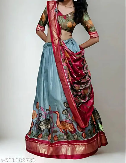 VELOMI Women’s Designer Lehenga Choli – Graceful Ethnic Ensemble