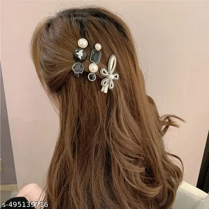 Korean style Metal Hair clips for Women and Girls for Parties (Pack of 11 Clips)
