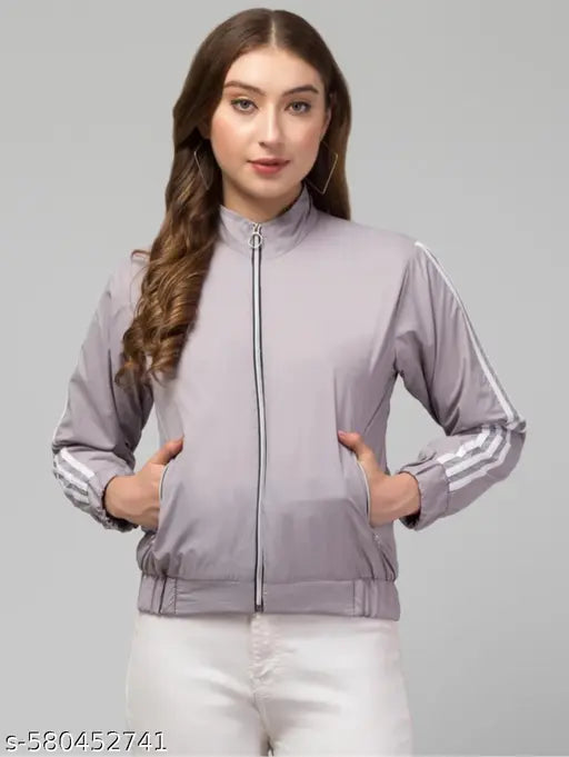 VELOMI Trendy Grey Jacket for Women – Warmth Meets Effortless Style