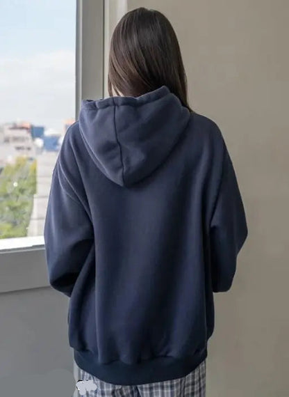 VELOMI Women’s Dard Navy Blue Hoodie – Classic Pullover Sweatshirt with Drawstring Hood & Relaxed Fit