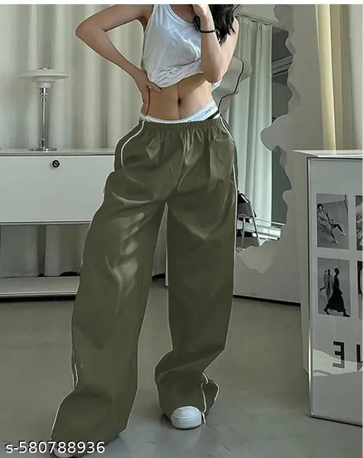 Women solid 2 piaping ns stylish jogers pants