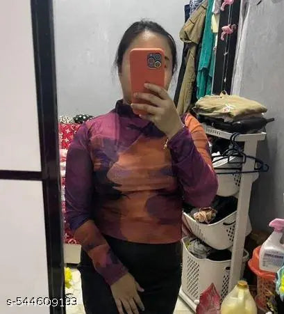 Women's See Through Shirts Mock Neck Slim Fit Sexy Tops